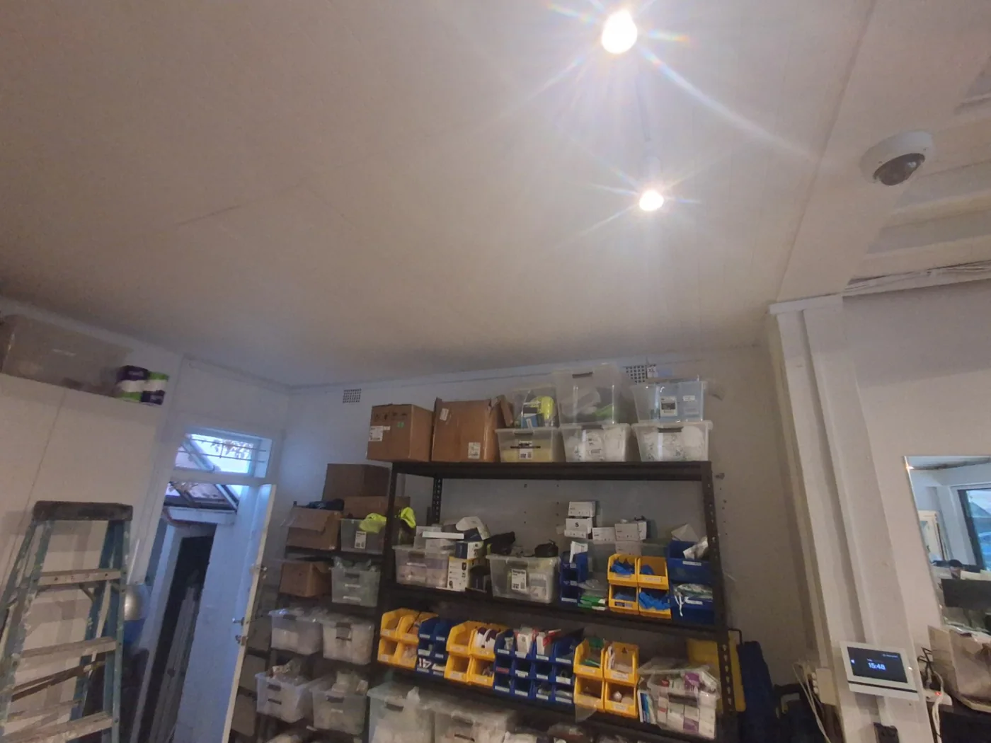 The utility room and its access conditions.